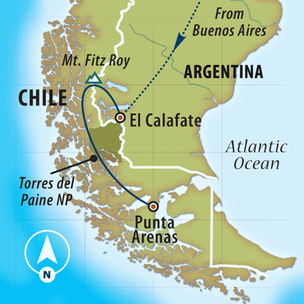 map of argentina patagonia. + Enlarge Trip Map