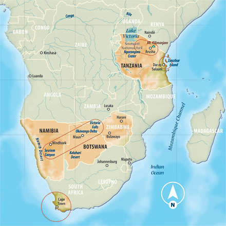 map of tanzania regions. + Enlarge Trip Map