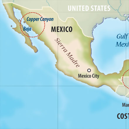 Copper canyon mexico map