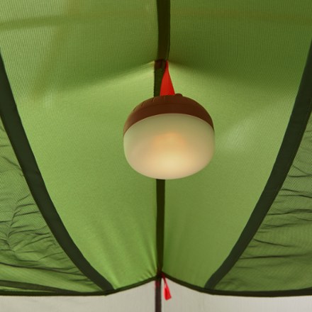 Exped Cassira 2 Tent Light (not included) hung on gear loop