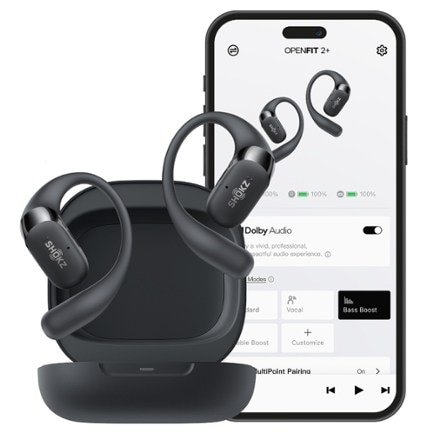 Shokz OpenFit 2+ Open-Ear Wireless Earbuds Phone not included