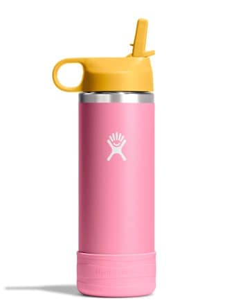 Hydro Flask Kids' Wide-Mouth Vacuum Water Bottle with Straw Cap and Bottle Boot - 18 fl. oz. 0