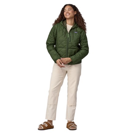 Diamond Quilted Bomber Insulated Hoodie - Women's