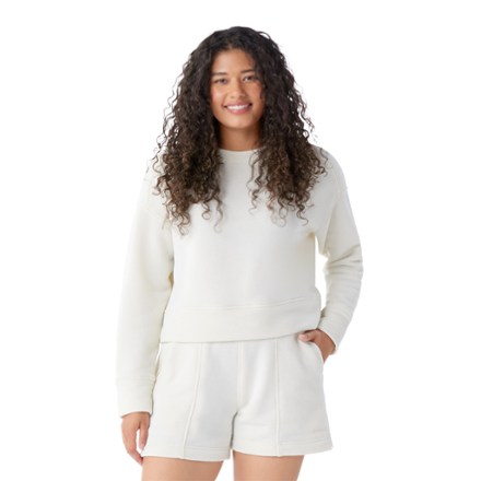 Recycled Terry Cropped Crew Sweatshirt - Women's