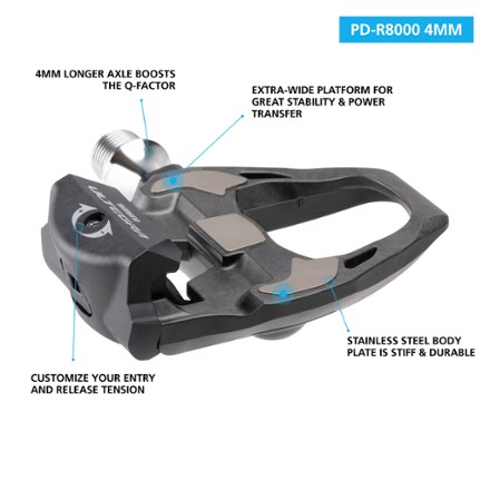 PD-R8000 Ultegra SPD-SL Pedals - Plus 4 mm Axle