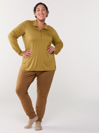 Merino 185 Long-Sleeve Half-Zip Base Layer Top - Women's Plus Sizes