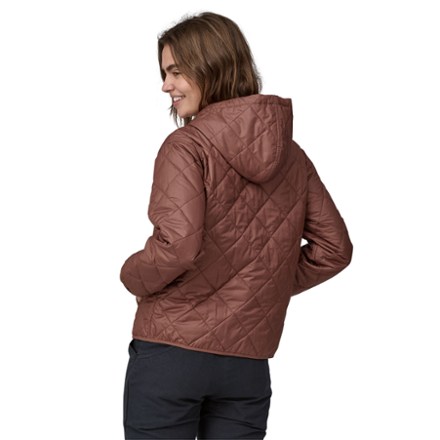 Diamond Quilted Bomber Insulated Hoodie - Women's