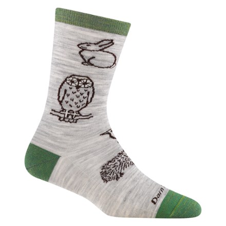 Woodland Creatures Crew Lightweight Lifestyle Socks - Women's