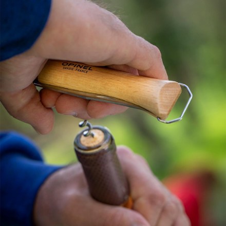 No. 10 Corkscrew Stainless-Steel Folding Knife with Bottle Opener