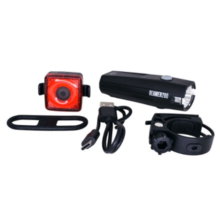 Beamer 200 and Blinky Squared Bike Light Set