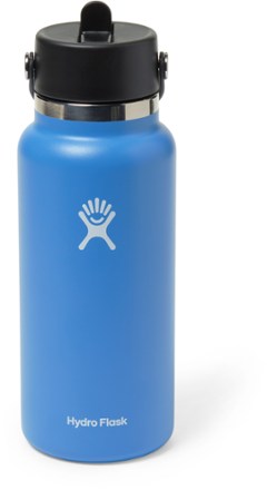 Wide-Mouth Vacuum Water Bottle with Flex Straw Cap - 32 fl. oz.