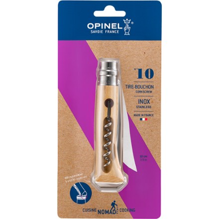 No. 10 Corkscrew Stainless-Steel Folding Knife with Bottle Opener