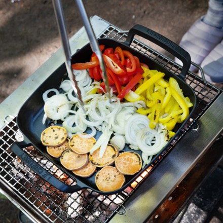 Alpine Outdoor Enameled Cast Iron Grill Basket - 12 in.