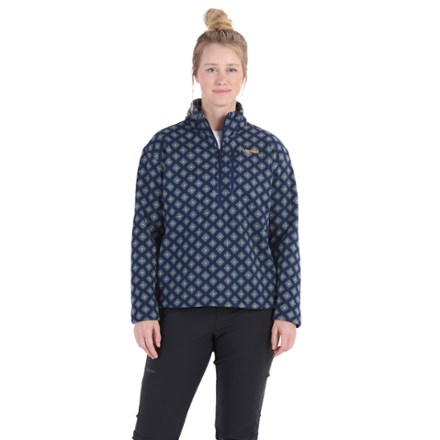 Heavyweight Drop Line Printed Half-Zip Fleece Pullover - Women's