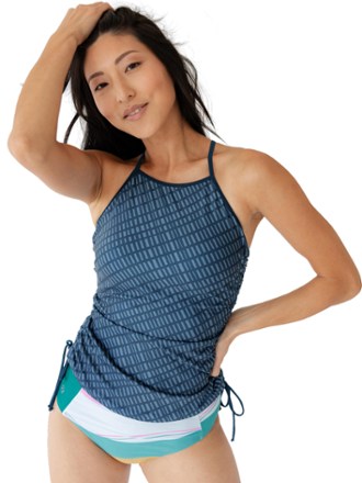 Drawstring Tankini Swimsuit Top - Women's