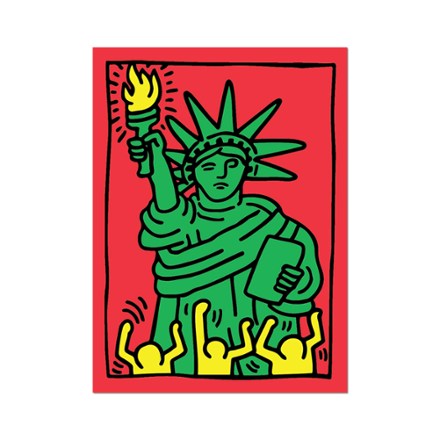 Statue of Liberty by Keith Haring Sticker