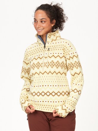 Heavyweight Drop Line Printed Half-Zip Fleece Pullover - Women's