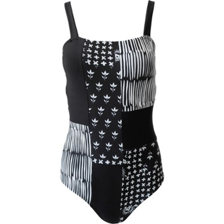 Patchwork One-Piece Swimsuit - Women's