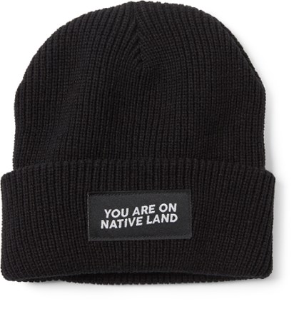 You Are On Native Land Winter Ribbed Beanie