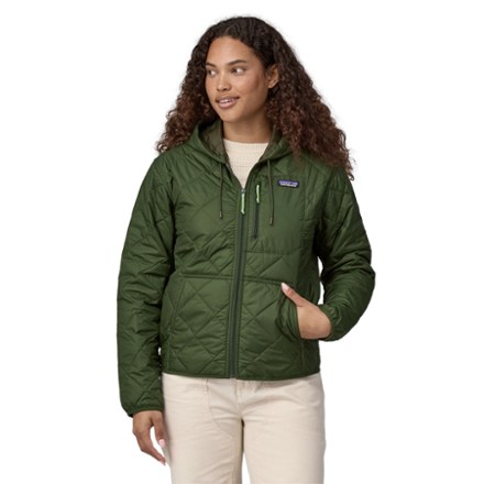 Diamond Quilted Bomber Insulated Hoodie - Women's