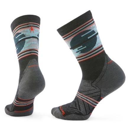 Trail Run Targeted Cushion Sunset Trail Crew Socks - Women's