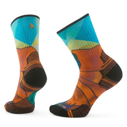 Hike Targeted Cushion Mountain Prism Print Crew Socks - Women's