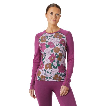 LIFA Merino Midweight Graphic Base Layer Crew Top - Women's