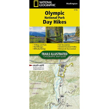 Olympic National Park Day Hikes Topographic Map Guide