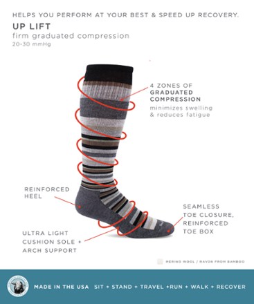 Up Lift Firm Compression Socks - Men's