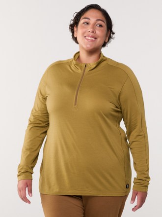 Merino 185 Long-Sleeve Half-Zip Base Layer Top - Women's Plus Sizes