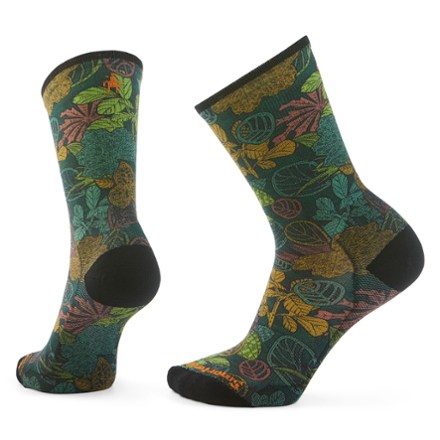 Bike Zero Cushion Aloha Forest Print Crew Socks - Men's