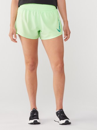 One Swoosh HBR Mid-Rise Brief-Lined Shorts - Women's