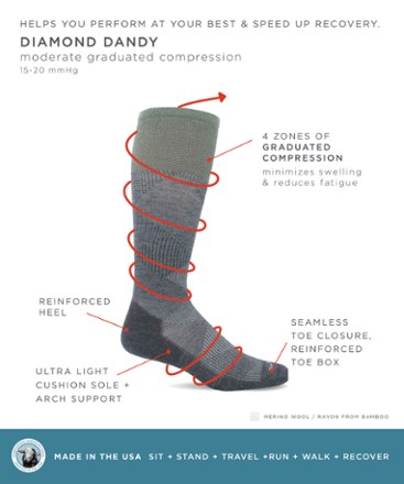 Diamond Dandy Compression Socks - Men's