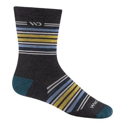 Multi Stripe Cushioned Micro Crew Socks - Men's