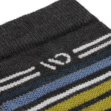 Multi Stripe Cushioned Micro Crew Socks - Men's