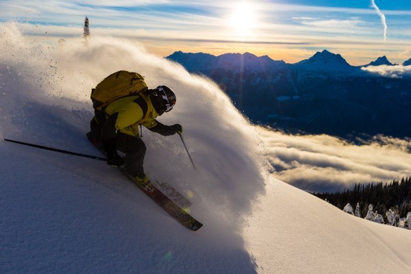 KC Deane skiing at Revelstoke