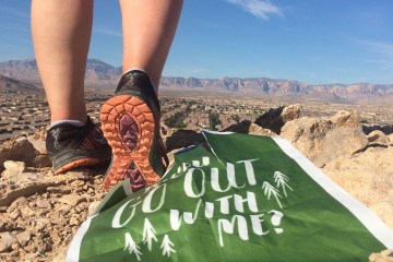 trail runner reached an overlook while choosing to opt outside