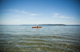 Kayak in tranquil water