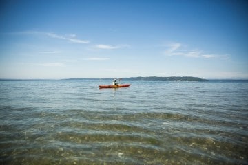 Kayak in tranquil water