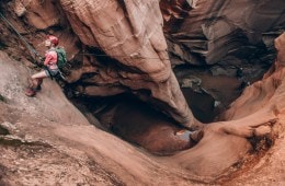 Sarah Herron canyoneering in Moab