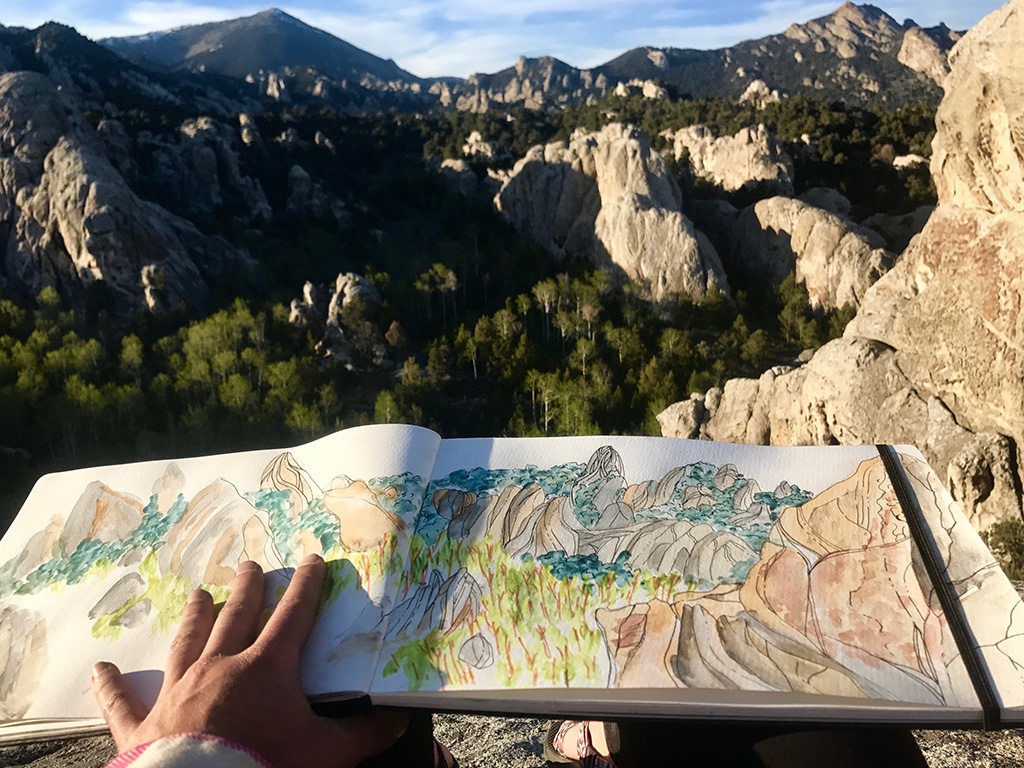 The artist's perspective at City of the Rocks