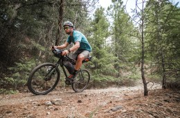 Cyclist on a trail