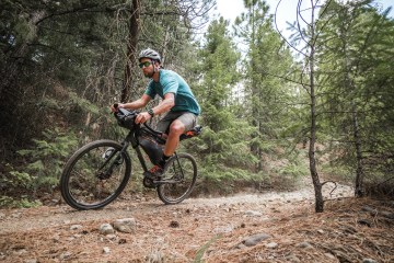 Cyclist on a trail