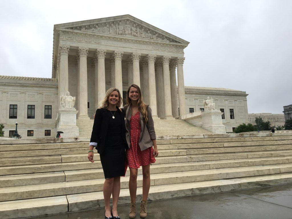 Carloline Gleich and Katie Boué in D.C. 