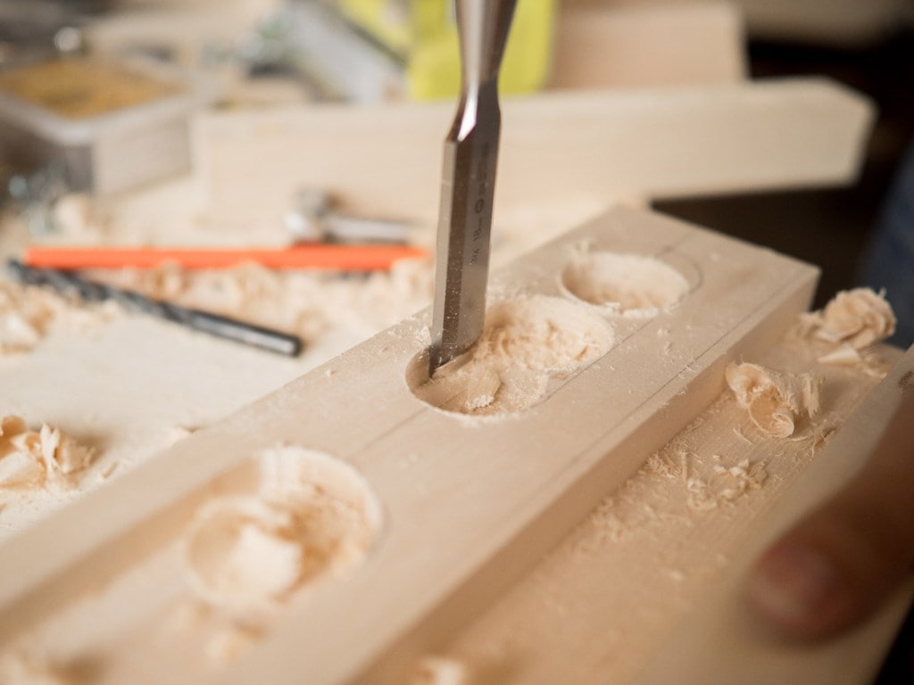 use a chisel to smooth out the sides