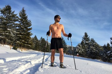 Scott Carney standing outside in the snow.