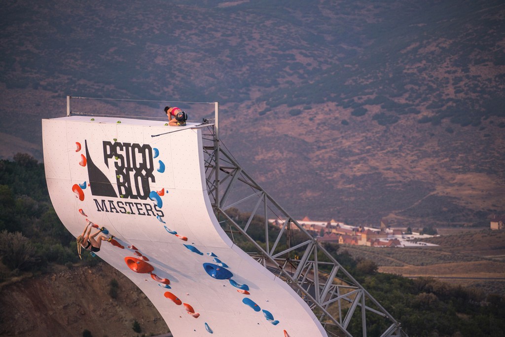 Melise Edwards in a climbing competition