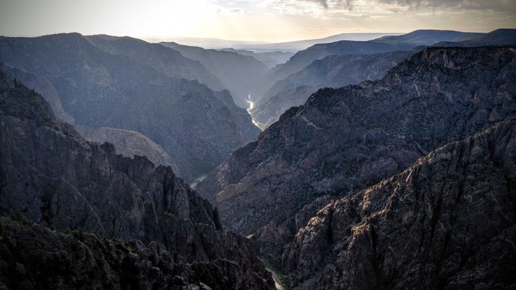 A viewpoint looking at the Black Canyon of the Gunnison.