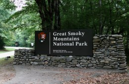 The entrance to Great Smoky Mountains National Park