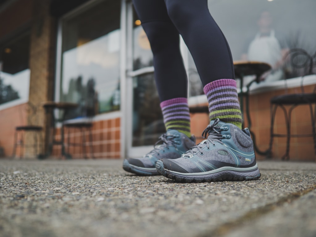 colorful hiking boots